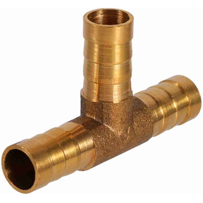Messing-t-stück – 10 Mm – T-stück – Geeignet Für Druckluft, Öl Und Gas – Einfache Montage – Massives Messing