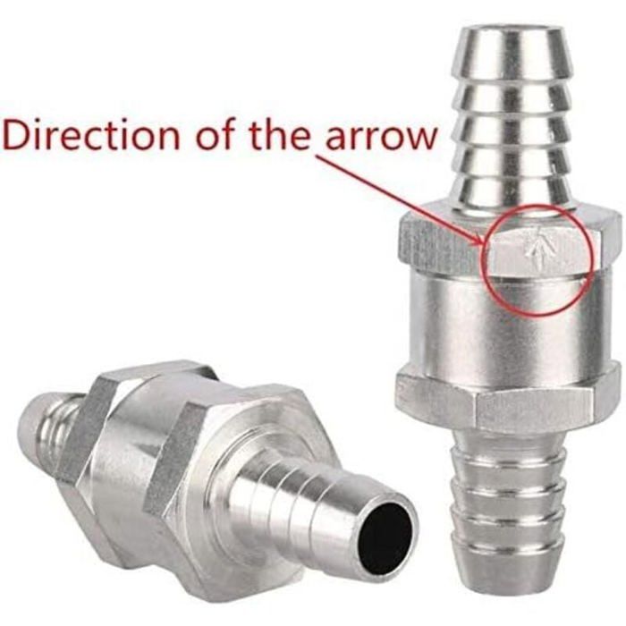Zwei 8-mm-rückschlagventile Aus Aluminium, Benzin/diesel, Niederdruck.