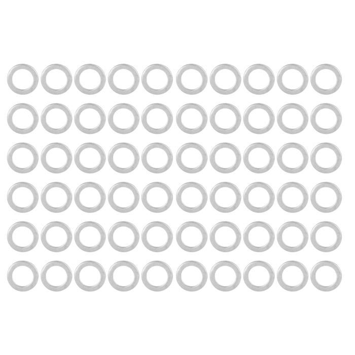60-teiliger Satz Flacher Unterlegscheiben Aus Edelstahl, 6 Mm Innendurchmesser, 9 Mm Außendurchmesser, Reparaturzubehör.