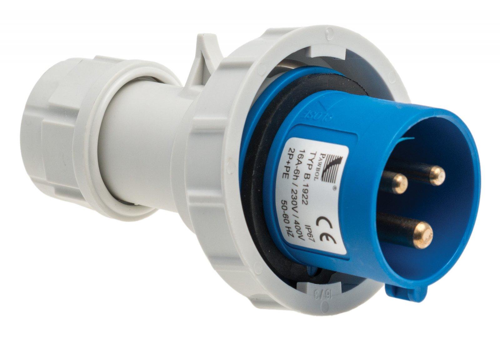 Pawbol, Industrie-stecker B.1922 - 16a 3p - Ip67 - Tragbar - Ergonomisch - Zuverlässig