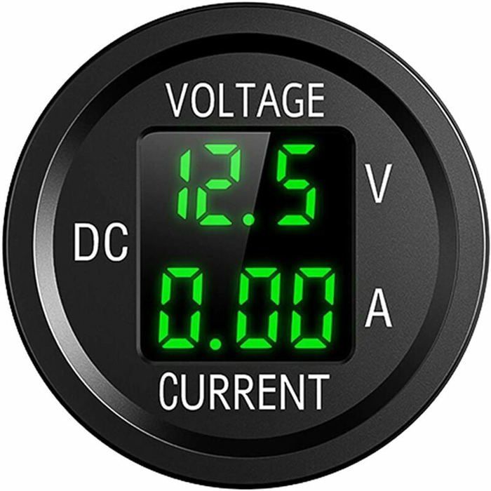 Wasserdichtes 12v Led-digitalvoltmeter Für Motorräder, 6v-48v Gleichstrom- Und Spannungsmesser, Geeignet Für Autos, Motorräder, Lkws, Schiffe Und Yachten (grün).