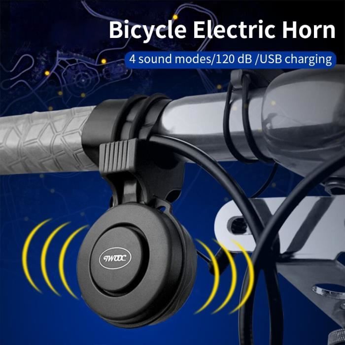 120 Db Laute Klingel Für Elektrische Fahrräder Mit Hupen- Und Alarmfunktion, 4 Modi.