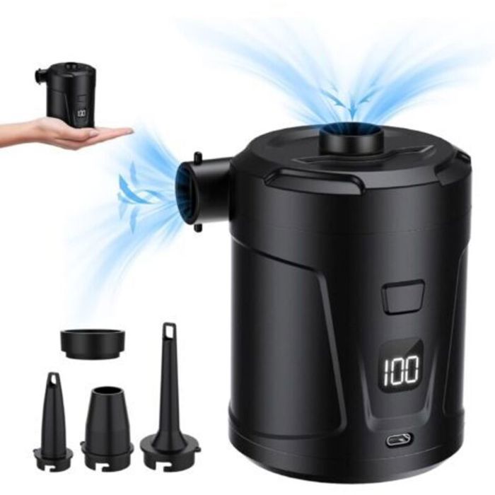 Elektrische Luftpumpe Mit 4 Düsen Zum Schnellen Aufpumpen, Geeignet Für Schwimmbecken, Matratzen, Camping Und Vakuumbeutel.