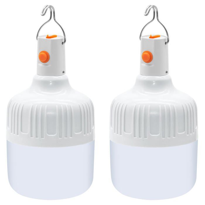 Led-campinglampen – 2er-pack – Usb-aufladbar – 500 Lumen – 3 Modi
