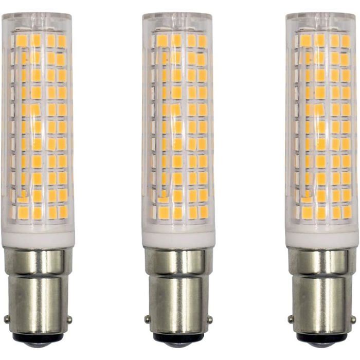 Ba15d Led-lampe, 15 W, Geeignet Für Kühlschränke/nähmaschinen/tischlampen, Ac230 V, 3er-pack (warmweiß 3000 K)