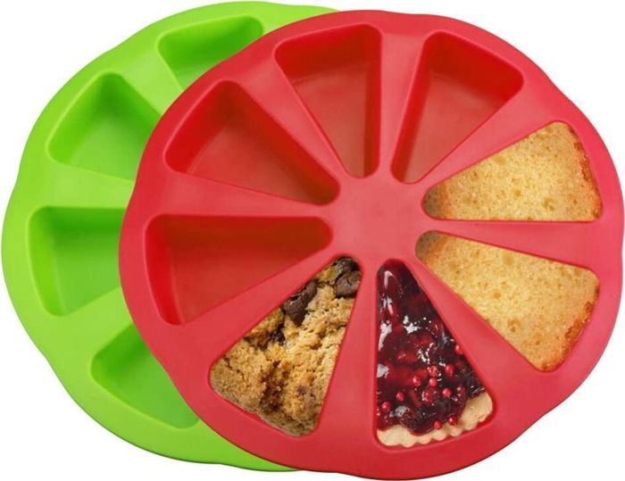 Zweiteiliges Silikon-backform-set, 8-loch-kuchenform, Dreieckige Kuchenform, Silikon-kuchenform