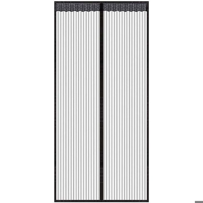 Schwarzer Magnetischer Türvorhang, 120 X 210 Cm, Geeignet Für Türen Und Fenster, Hält Mücken Und Fliegen Fern.