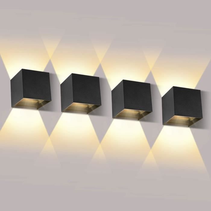 12-w-wandleuchte, 4 Led-leuchten Für Den Innen- Und Außenbereich, Ip65 Wasserdicht, Geeignet Für Schlafzimmer, Wohnungen, Flure Und Wohnzimmer.