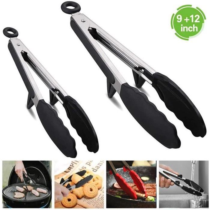 Küchenclips – N – Edelstahl – Silikon – Hitzebeständig – 2er-pack