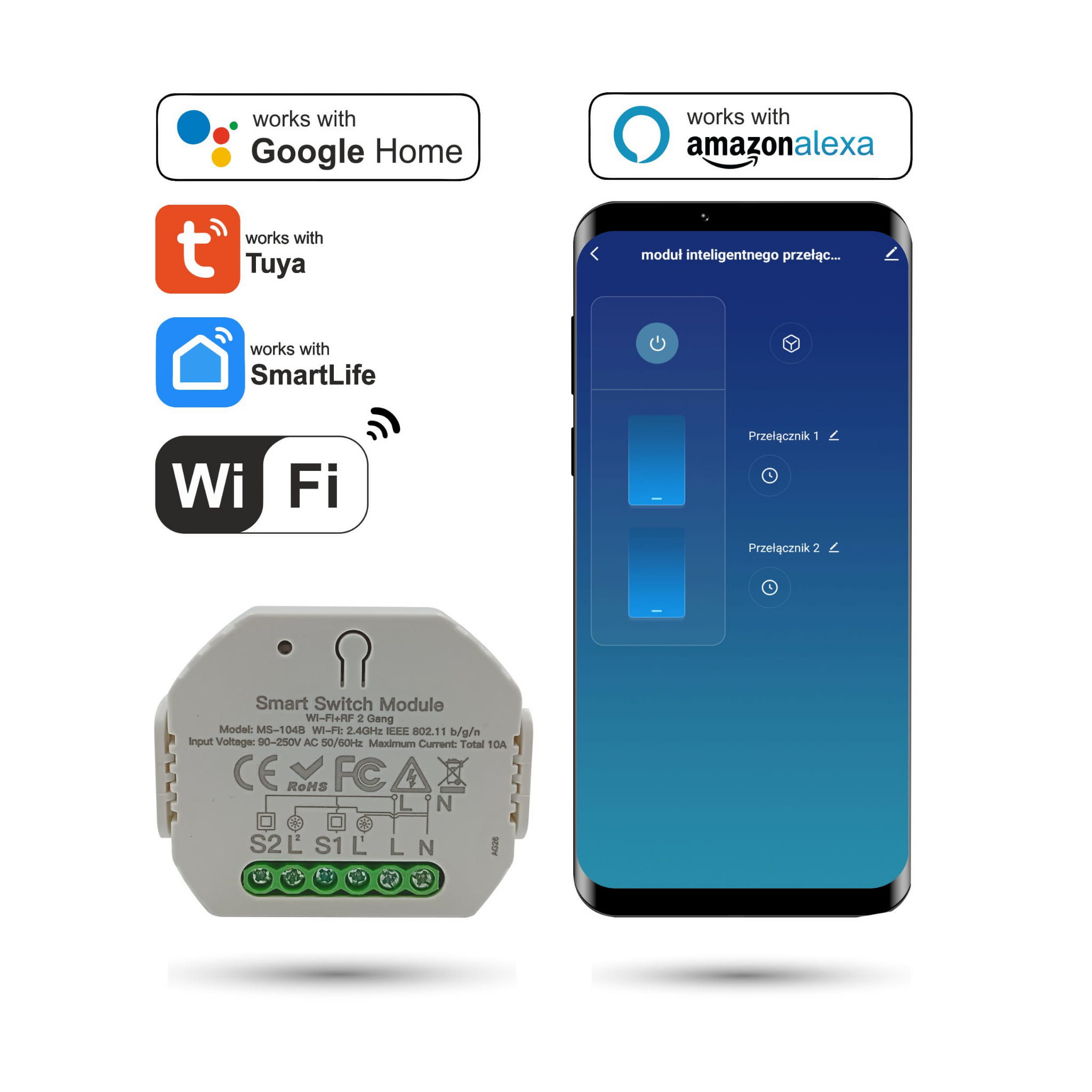 Tuya 2-kanal-wlan-lichtsteuerung