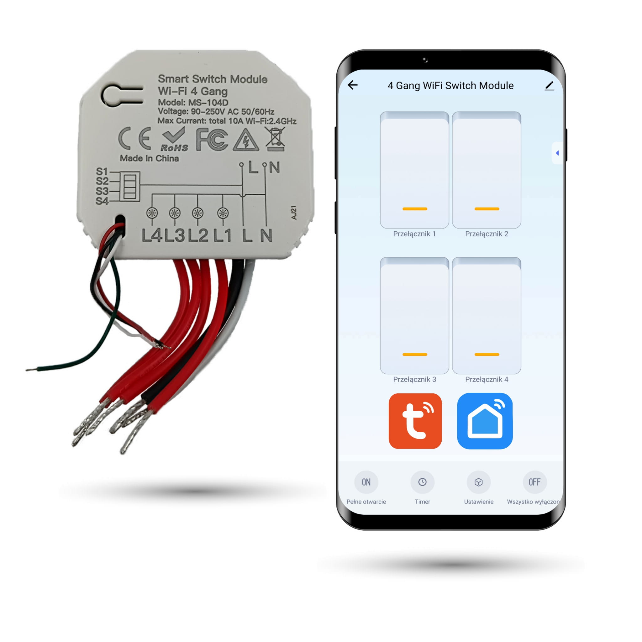 Tuya 4-kanal-wlan-lichtsteuerung