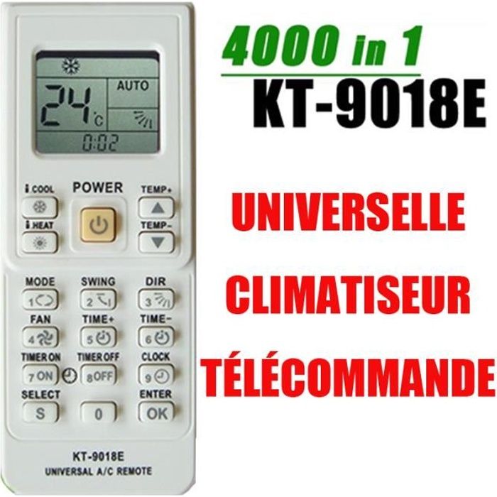 Universal-fernbedienung Für Klimaanlagen Mit 4000er-code Kt-9018e