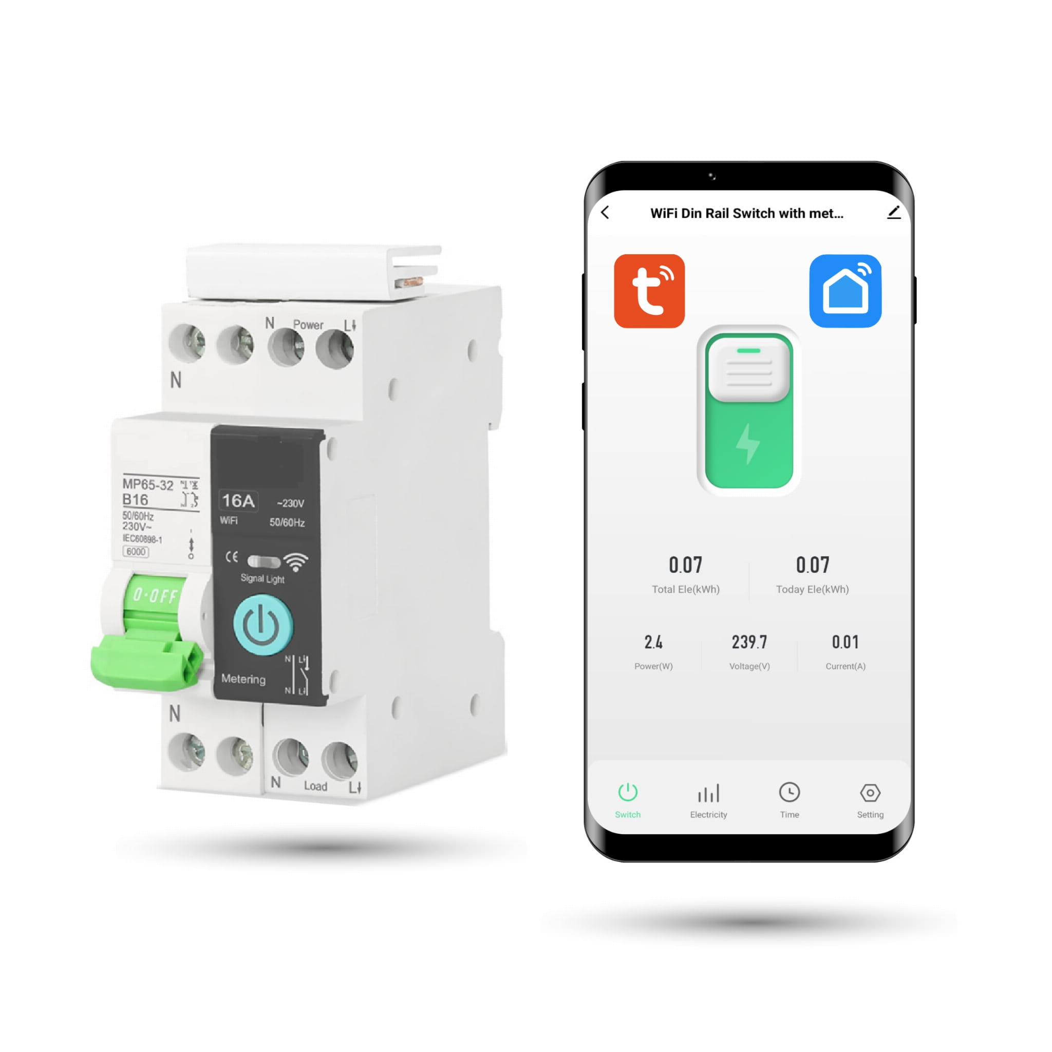 Tuya 16a Wlan-sicherung Energiemessung