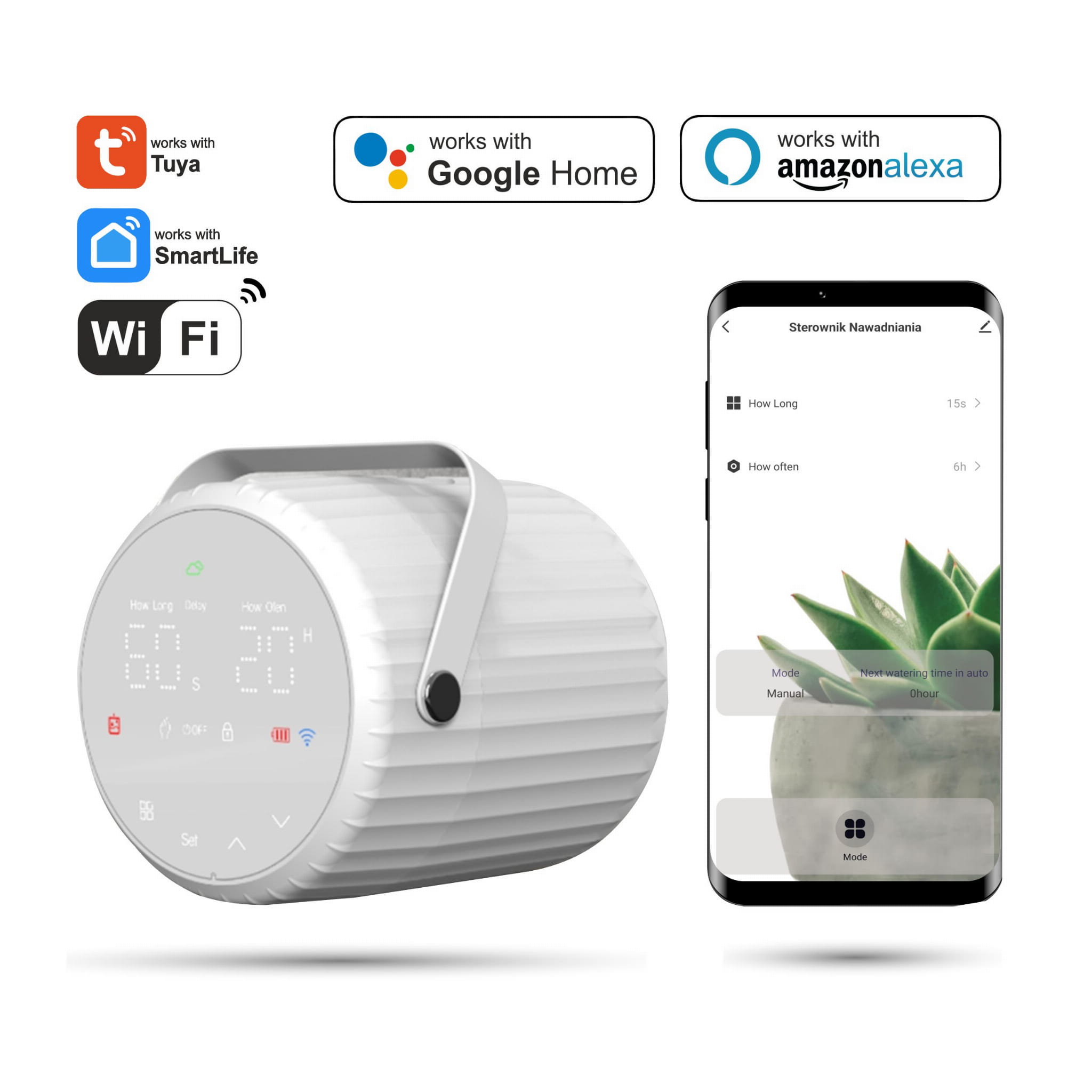 Tuya Wlan-bewässerungssteuerung Für Balkonpflanzen (set)