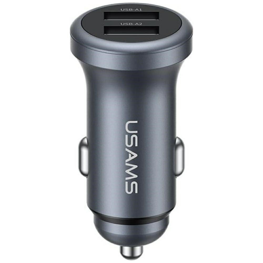 Usams Cc320 Aluminium-autoladegerät 2,4 A 2xusb-a Anlaufgeschützt