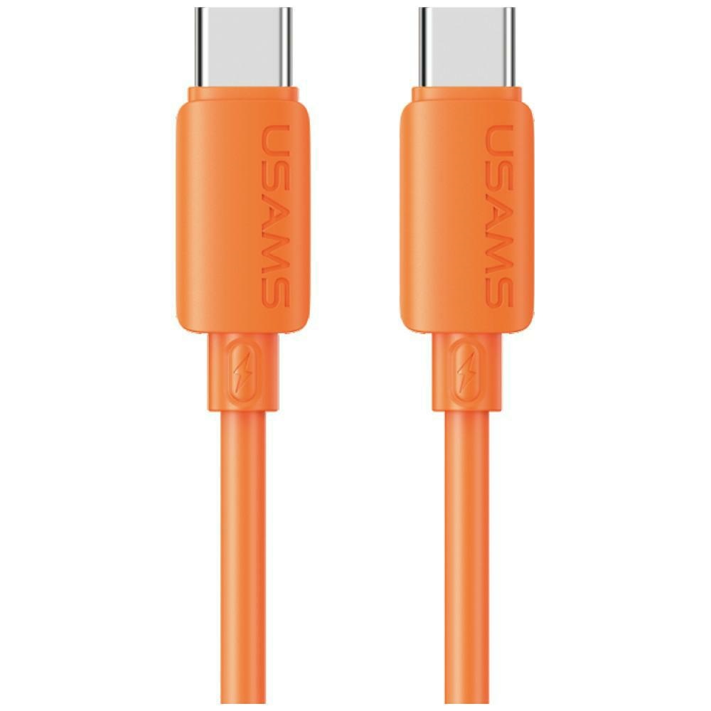 Usams U98 60w 3a Silikon-schnellladekabel Usb-c Auf Usb-c, Orange