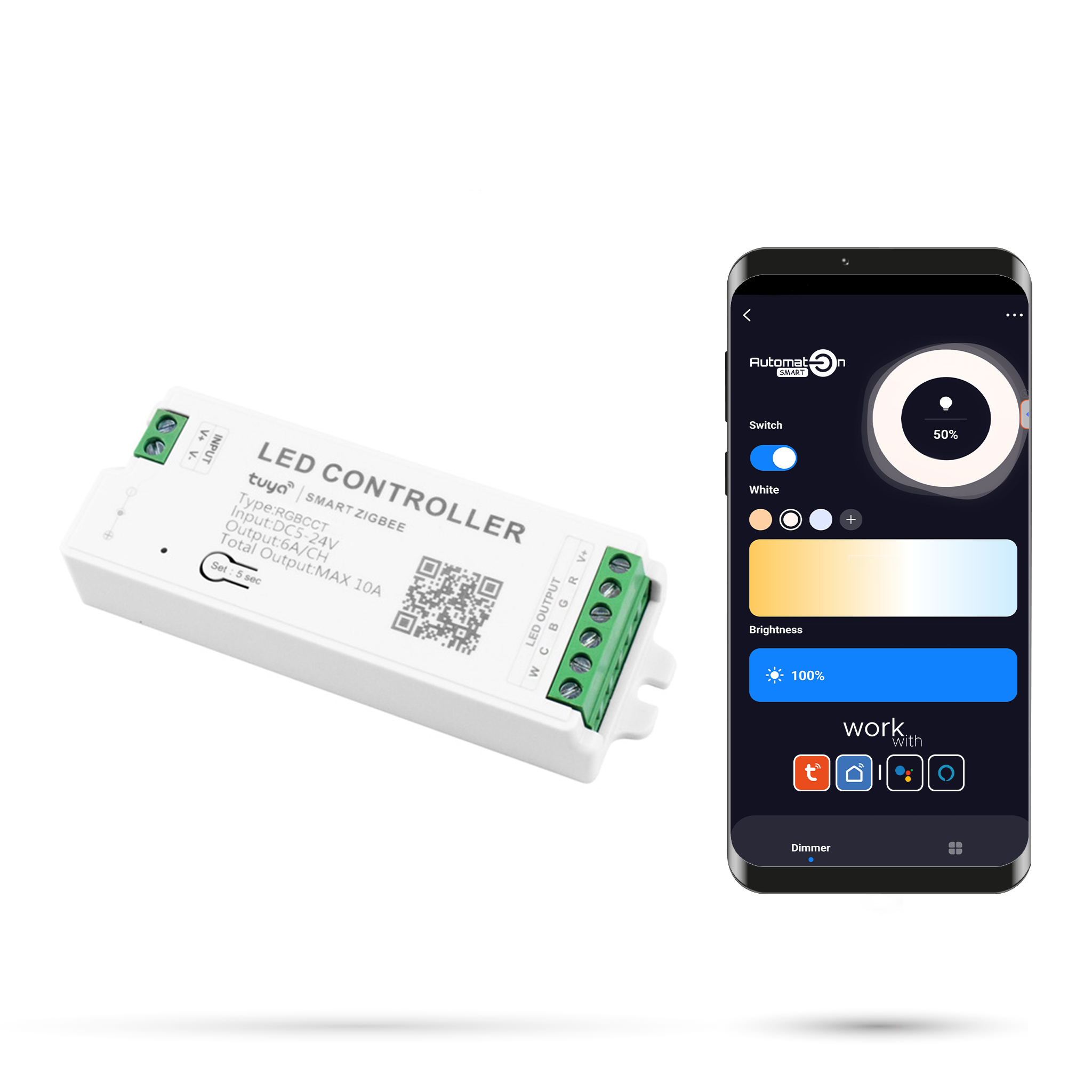 Tuya Zigbee-controller Für Rgb+cct-led-streifen