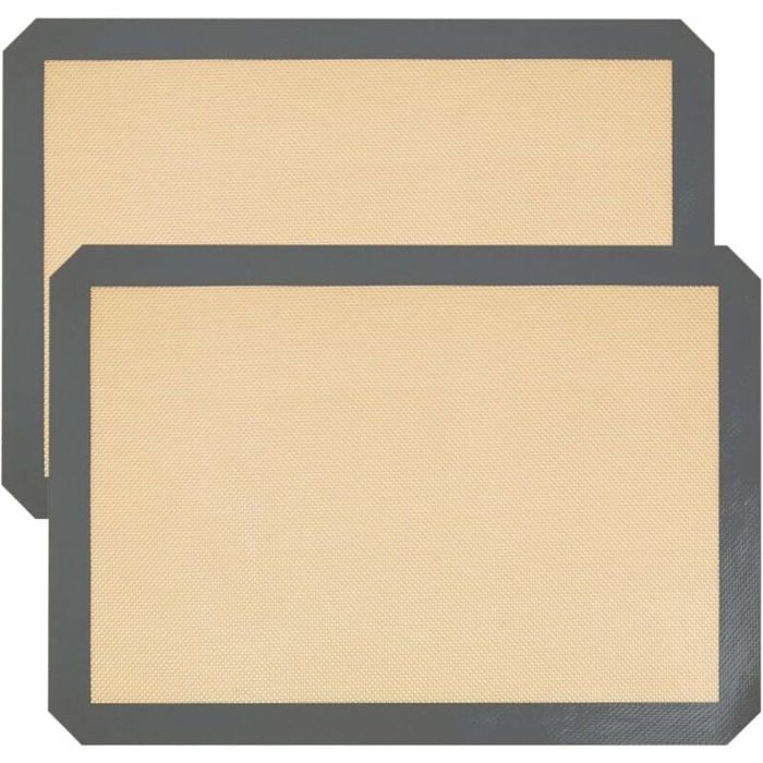 Zwei Silikon-backmatten, 41,9 X 29,5 Cm, Antihaftbeschichtet, Wiederverwendbar, Bpa-frei Und Abwaschbar.