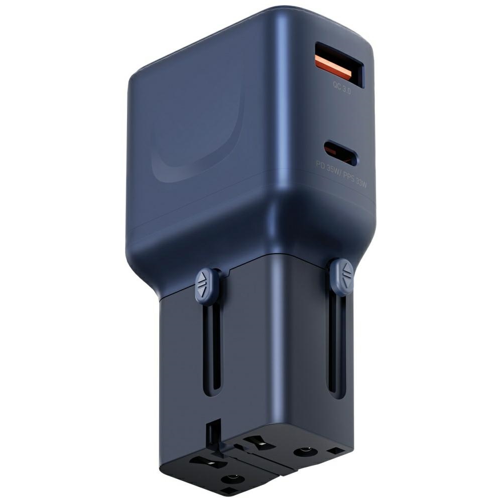 Energea Travelgo Adapter 35 Usb-a/usb-c 35w Wandladegerät Blau