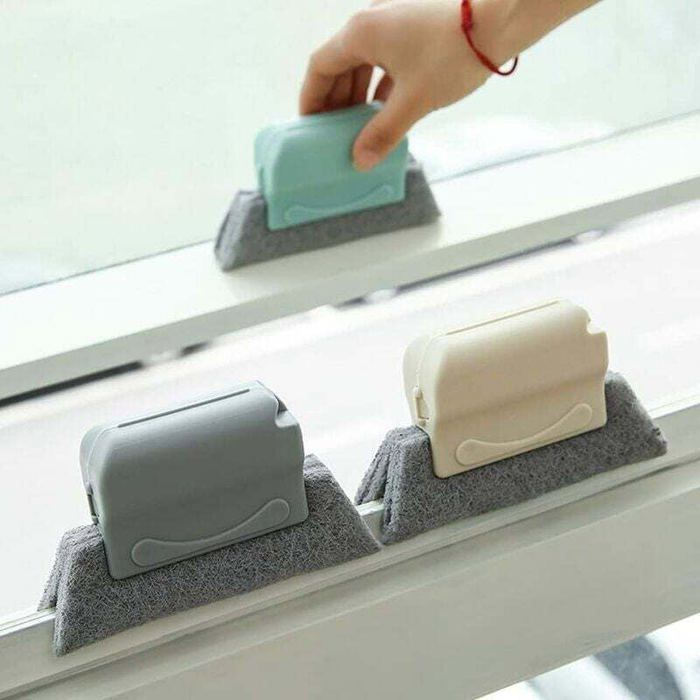 Fugenreinigungsbürsten – 3er-pack – Geeignet Für Fenster Und Schiebetüren – Grau, Blau, Beige – Wiederverwendbar