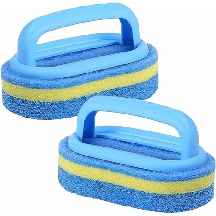 Reinigungsschwammbürste – 2er-pack – 14 X 7,5 Cm – Kunststoffgriff – Multifunktional – Wiederverwendbar