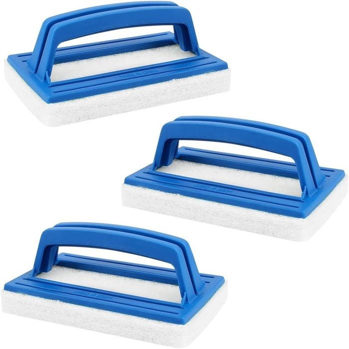 Dreiteiliges Poolbürsten-set, Inklusive Poolreinigungsschwammbürste (14,5 X 8,5 Cm).