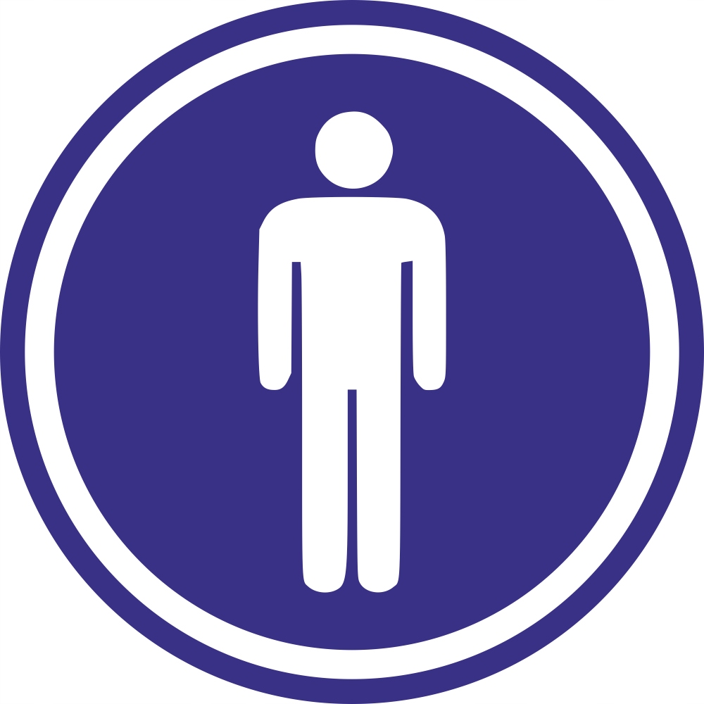 Informationsaufkleber – Herrentoilette 10 Cm