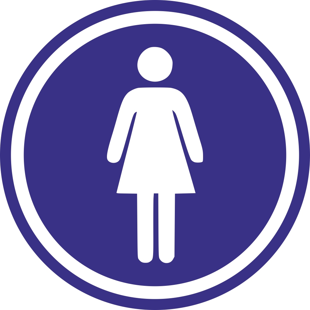 Informationsaufkleber – Damentoilette 10 Cm