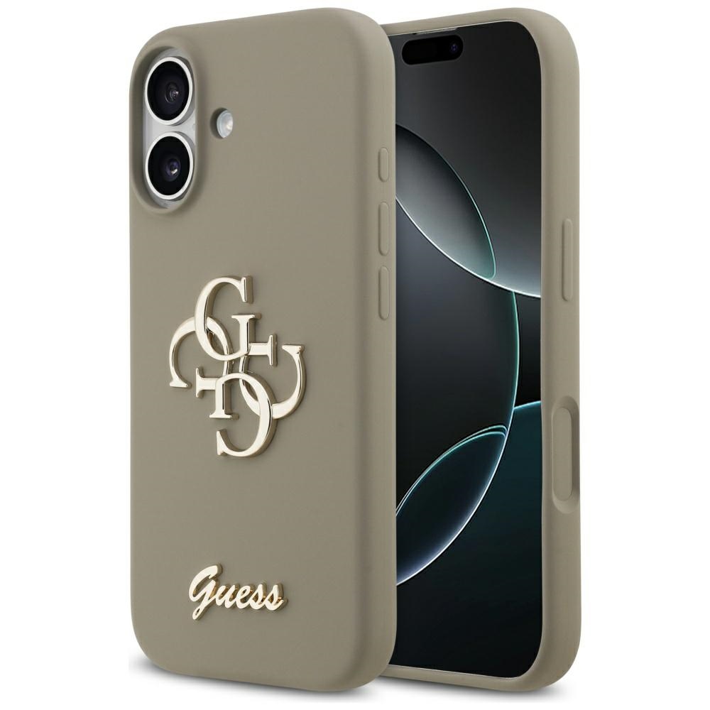 Guess Silikonhülle Mit Großem 4g-schriftzug Für Iphone 17, Braun