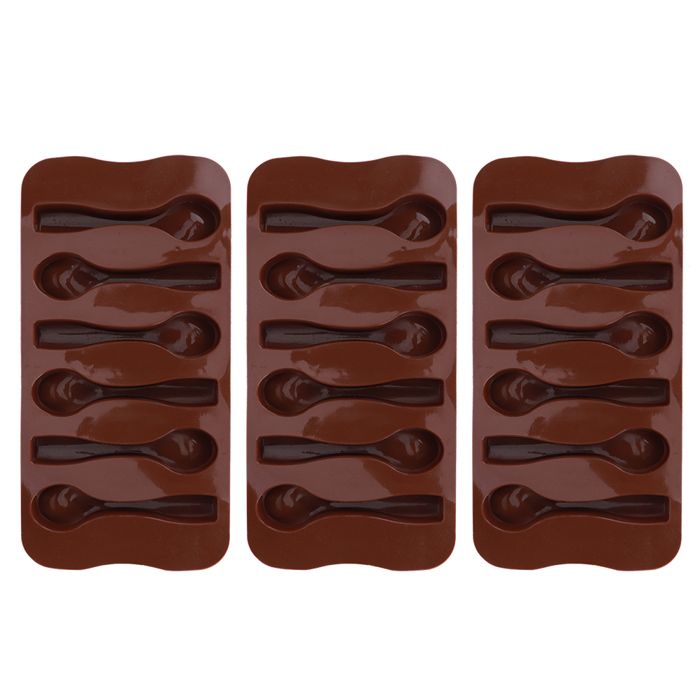 3-teiliges Antihaftbeschichtetes Silikon-backset In Löffelform Für Schokoladenkuchen, Küchenutensilien