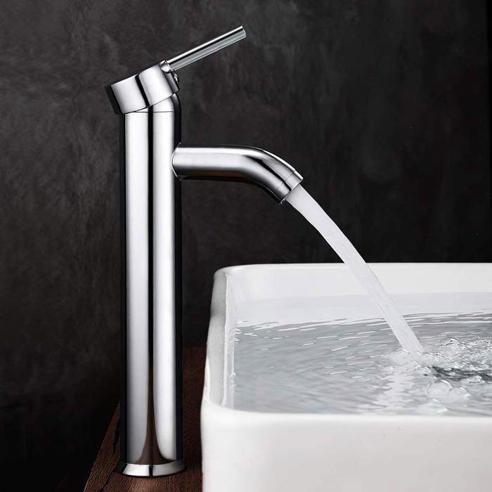 Hochmontierte Waschtischarmatur, Geeignet Für Waschbecken Oder Badezimmerwaschbecken (silbergrau)