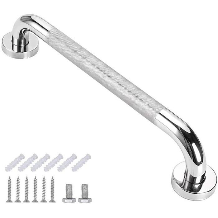 Rutschfester Haltegriff – 40 Cm – Edelstahl – Duschgeeignet – Inkl. Schrauben – 25 Mm Durchmesser