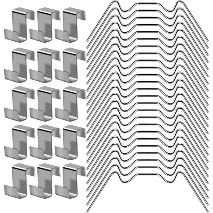 Befestigungsclips Für Gewächshausglas – Edelstahl – 50 W-förmige Clips – Größe Der W-förmigen Clips: 7,7 X 3 Cm