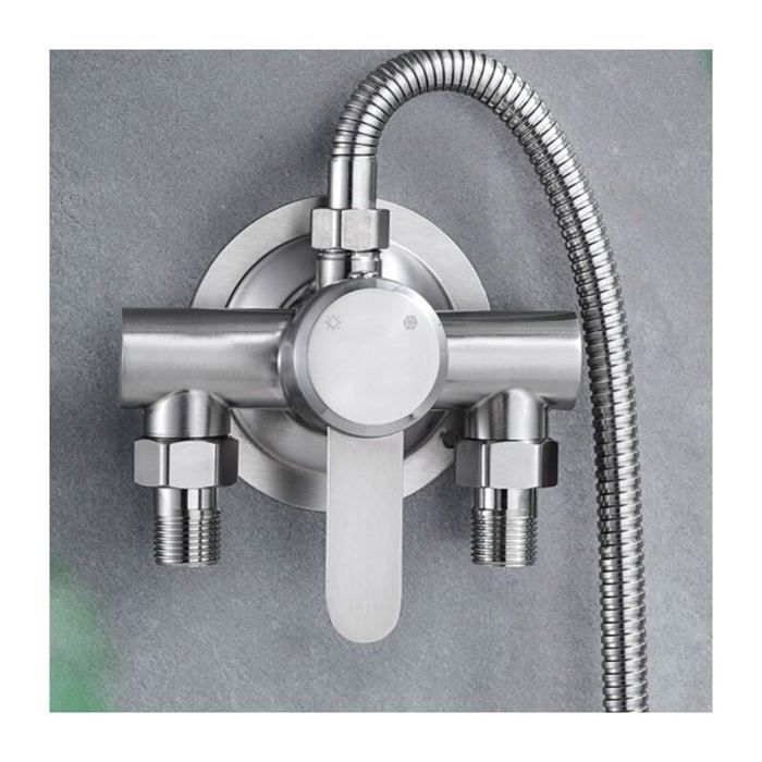 Mischbatterie Aus Edelstahl 304, Duscharmatur Mit Warmwasserregler