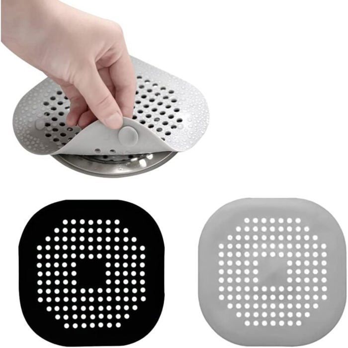 2er-pack Silikon-abflusssiebe Mit Saugnäpfen, Geeignet Für Spülbecken, Badewannen, Duschabflüsse, Küchen Und Badezimmer, Filtern Haare.
