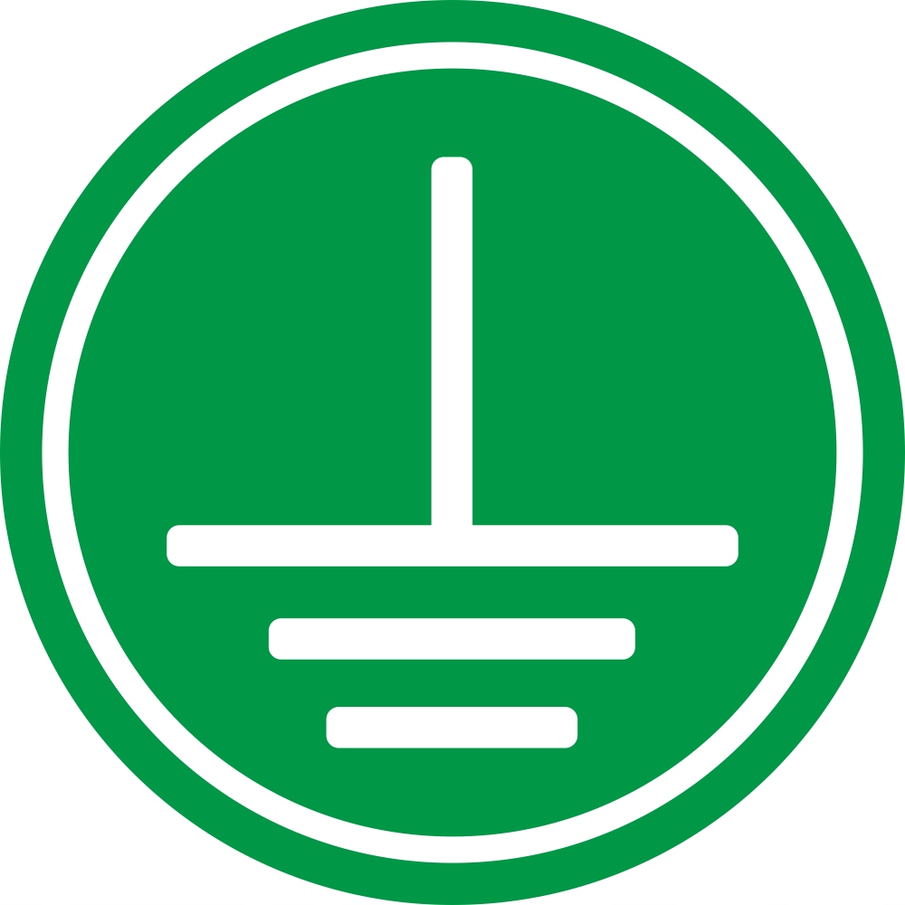 Informationsaufkleber – Erdung 10 Cm