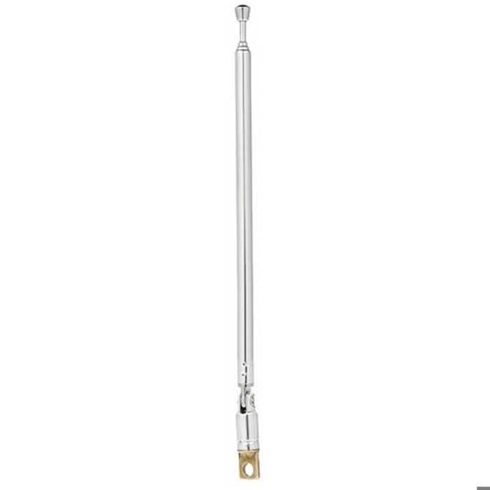 Vierteilige Teleskopierbare Funkantenne Aus Verchromtem Kupfer, Um 360° Drehbar.