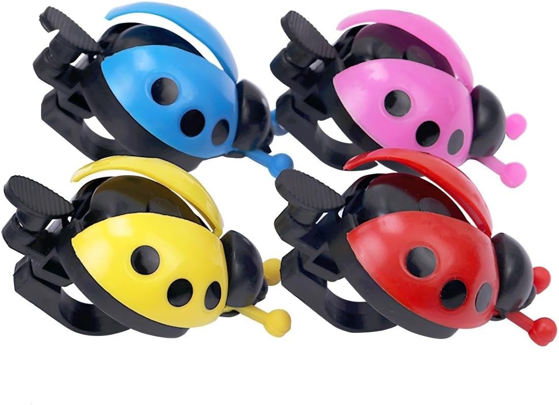 Set Mit 4 Farbenfrohen, Marienkäferförmigen Fahrradklingeln Für Jungen Und Mädchen, Fahrradzubehör Für Kleinkinder, Fahrradklingel-set Für Draußen