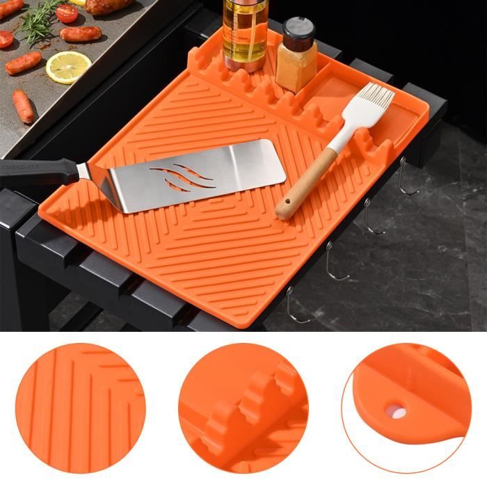 Grillmatte - Bluebird - Silikon - Orange - Hitzebeständig
