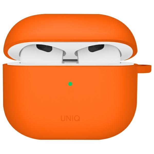 Uniq Schutzhülle Für Nexo Airpods 4 + Ohrhaken, Silikon, Orange/voltorange
