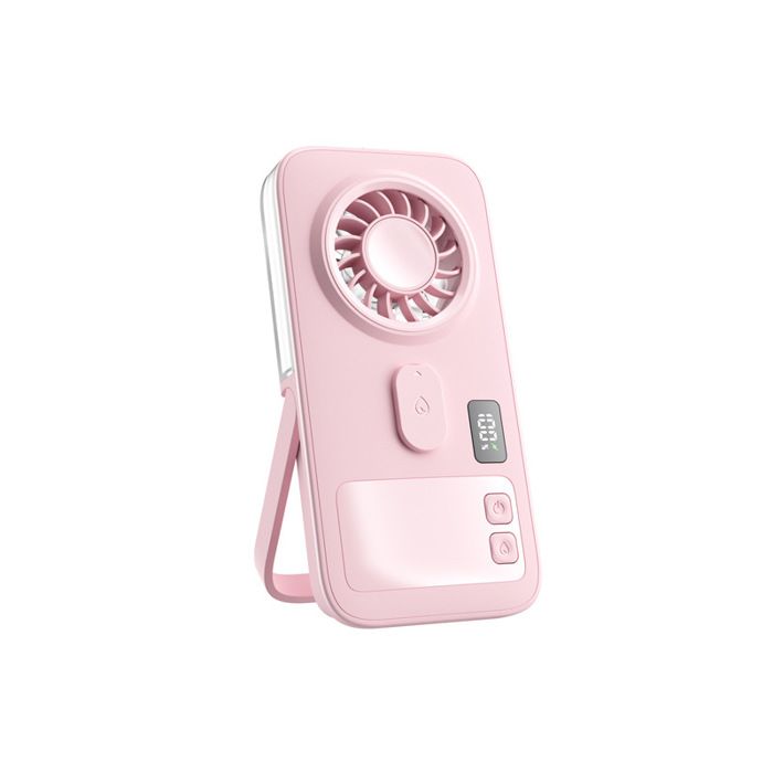 Multifunktionaler Usb-sprühventilator – Kompakt Und Tragbar – Feuchtigkeitsspendend – Rosa