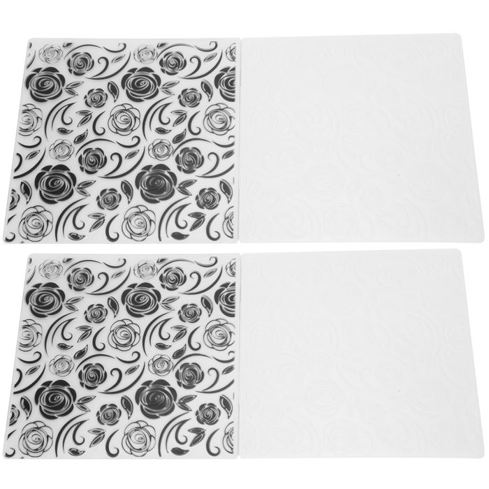2 Em200 Geprägte Aktenordner-kunststoff-reliefvorlagen Mit Rosenmuster-papierkunst