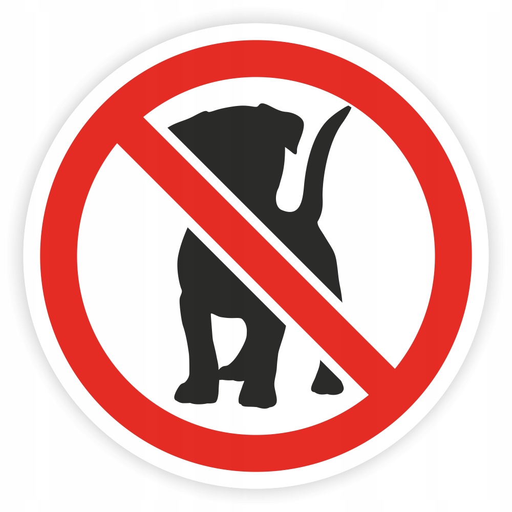 Informationsaufkleber – Hunde Sind Nicht Erlaubt (10 Cm)