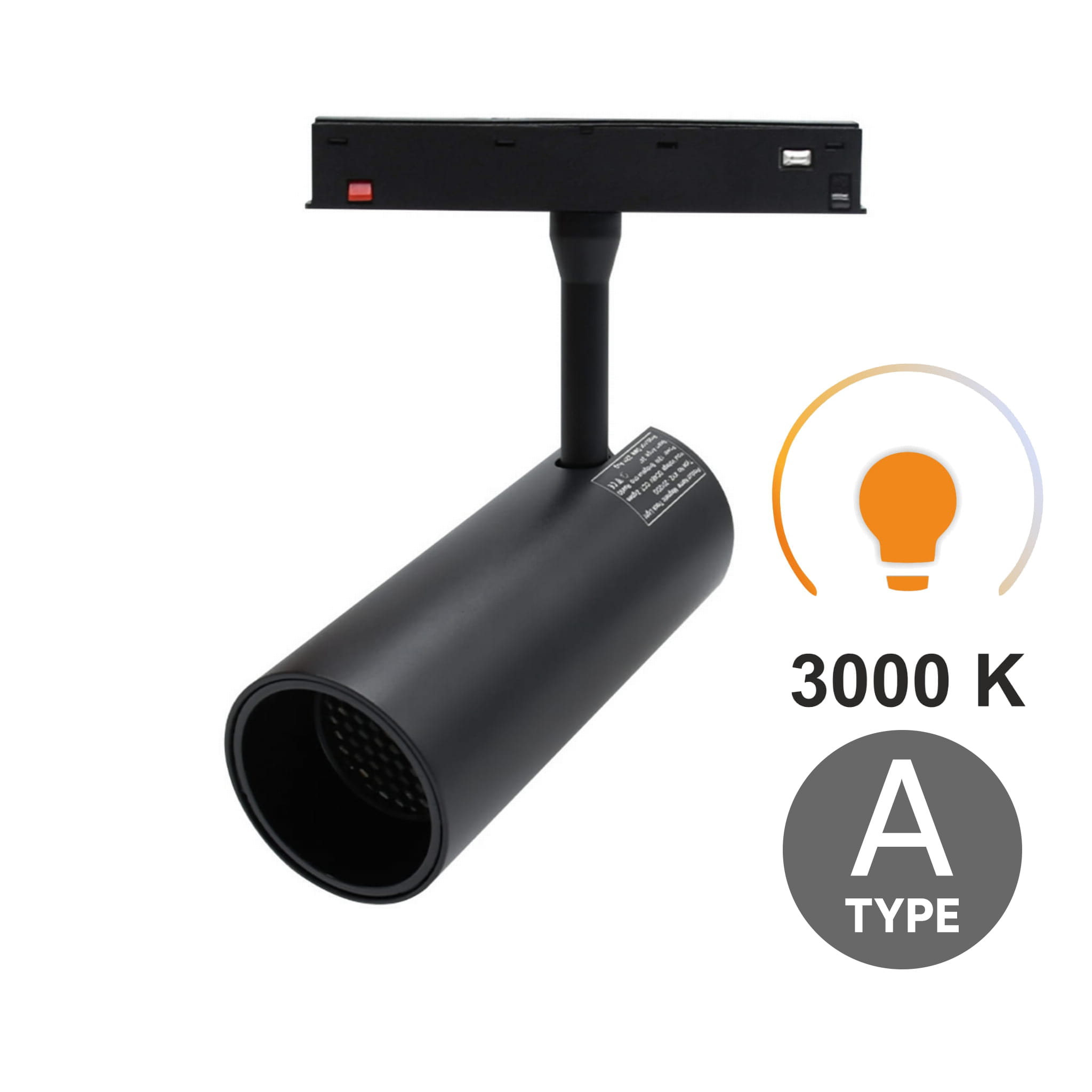 Led-schienenstrahler 12 W, 3000 K, Warmweiß, Typ A, Für Magnetschienen Smart Track 48 V Dc