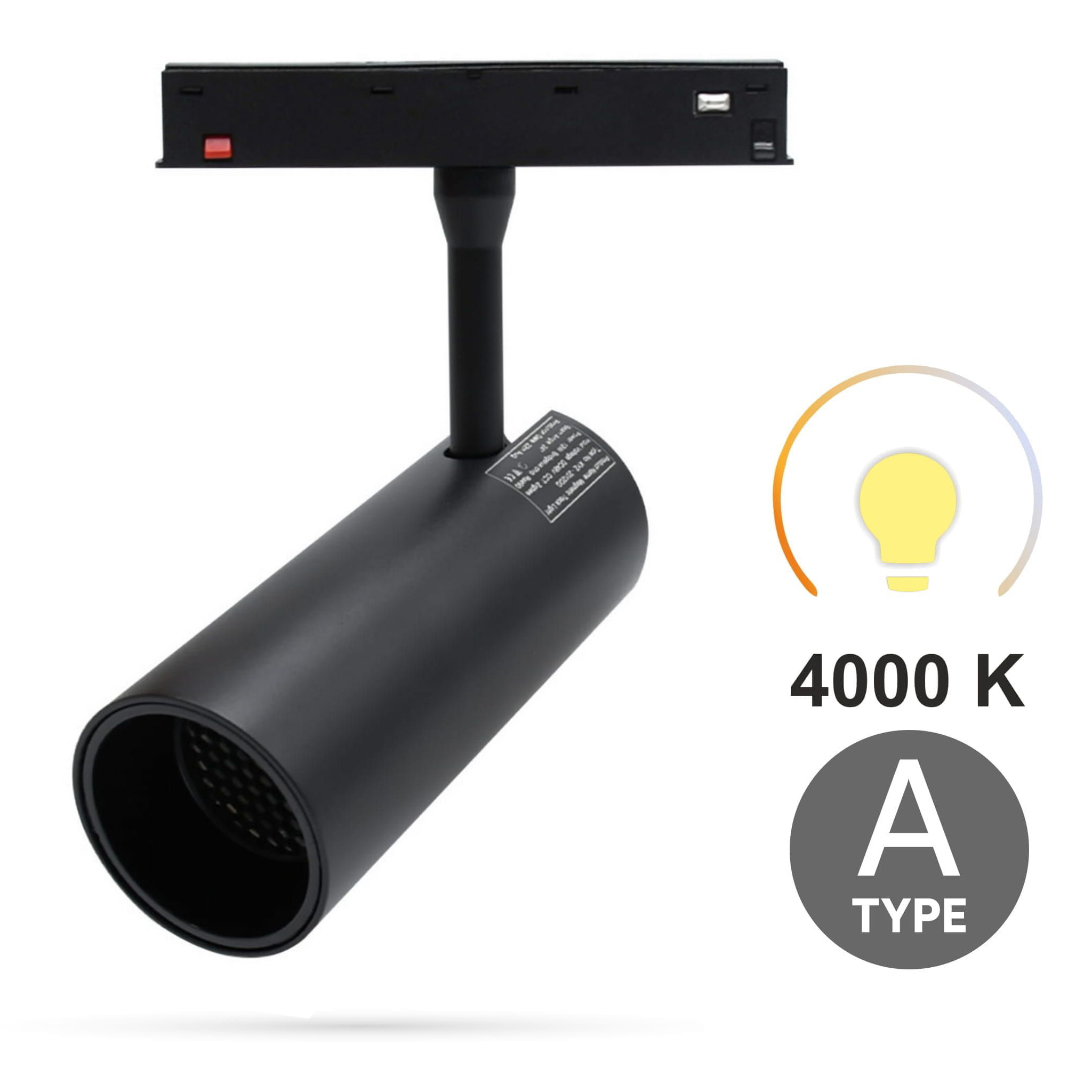 Led-schienenstrahler 30 W, 3 Cct, Typ A Für Magnetschienen Smart Track 48 Vdc