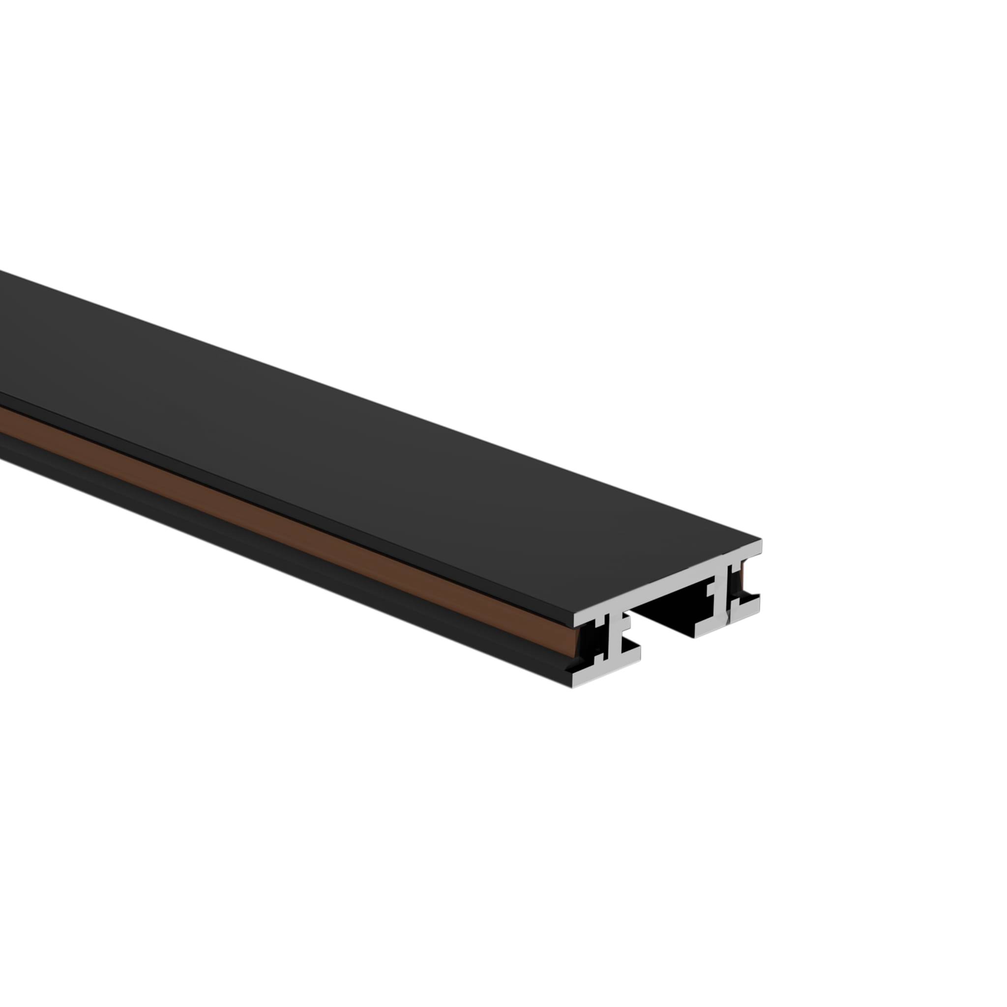 Aufputz-magnetschiene 1 M 24 V Dc Schwarz Slim Track Typ A16