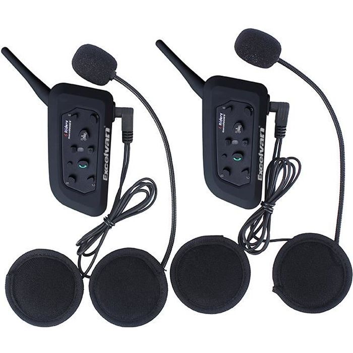 Bluetooth-motorrad-walkie-talkie – Excelvan – V6 – 2er-pack – Drahtlose Kommunikation – Wasserdicht