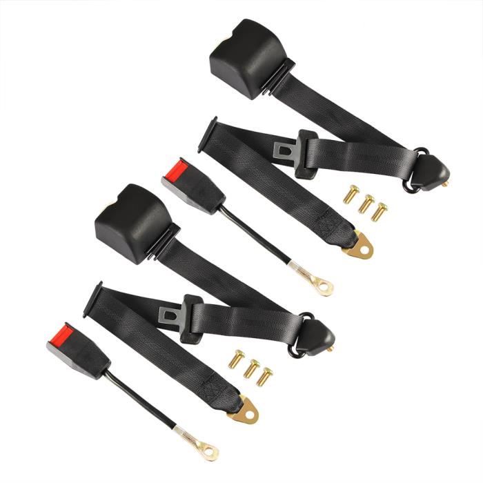 2er-pack Universelle, Dreipunktverstellbare Autosicherheitsgurte, Geeignet Für Pkw, Transporter Und Andere Fahrzeuge + Schrauben