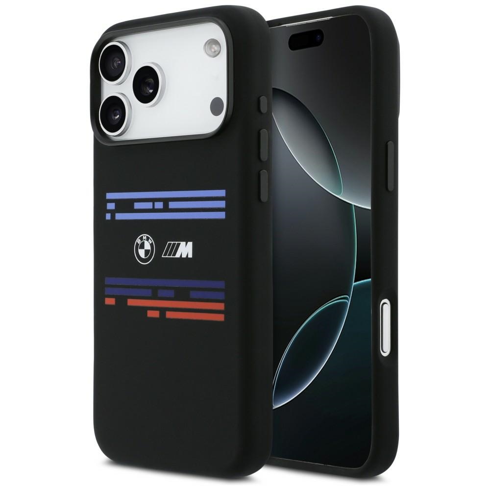 Bmw M Silikonhülle Mit Horizontaler Linie Und Magsafe-funktion Für Iphone 17 Pro Max, Schwarz