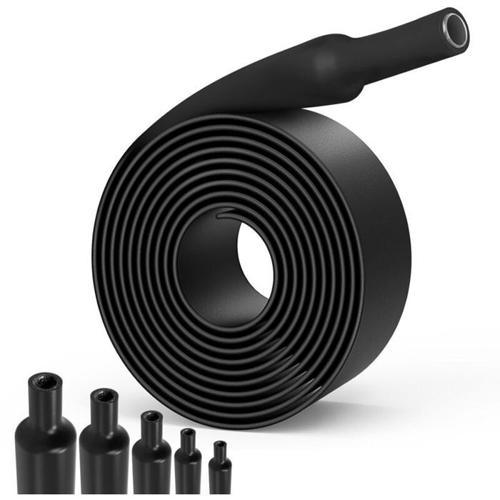 3:1-klebeschrumpfschlauch, 32 Mm Durchmesser, 2 M Länge, Schwarz, Wasserdicht, Geeignet Für Kabel Und Steckverbinder.